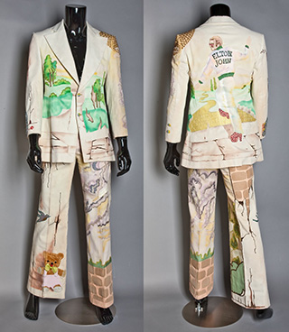 Elton John's yellow brick road suit